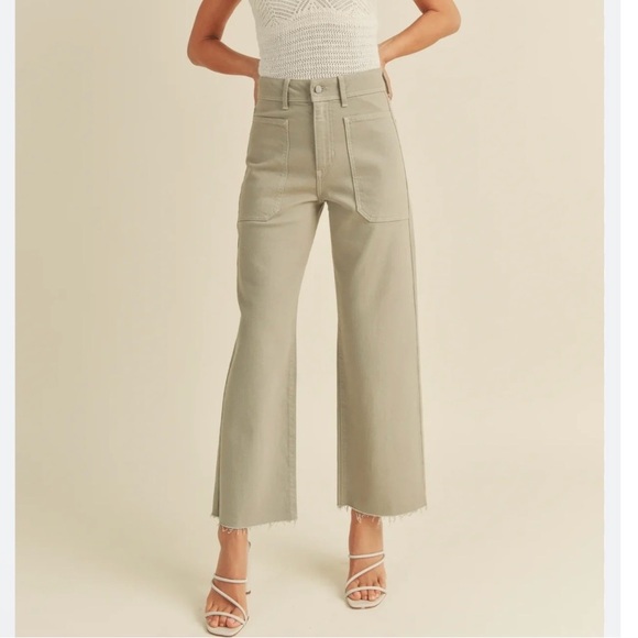 Just Black Denim - Just Black Denim Nautical Wide Leg Jean Scandi 24 Sage Quiet Luxury Minimal